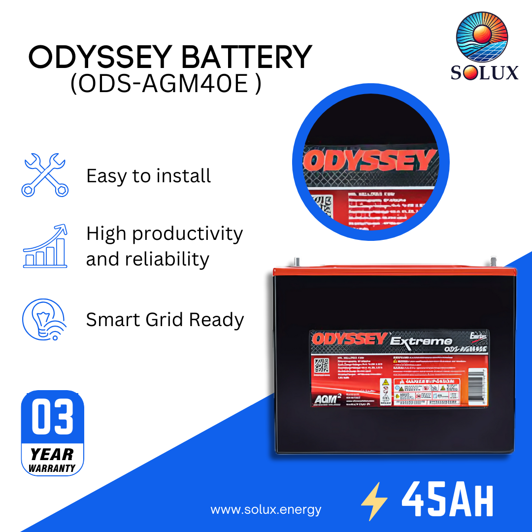 This is an image of Odyssey AGM Deep Cycle Battery 12V ODS-AGM40E
